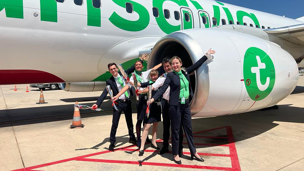 l'équipage du vol inaugural Transavia entre Paris-Orly et Bodrum - Gate7