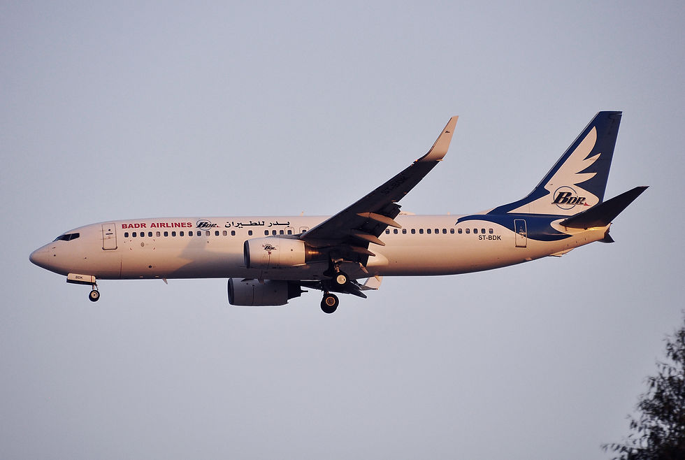 La compagnie soudanaise BADR Airlines a une flotte de 7 appareils dont 3 737-800 comme celui ci