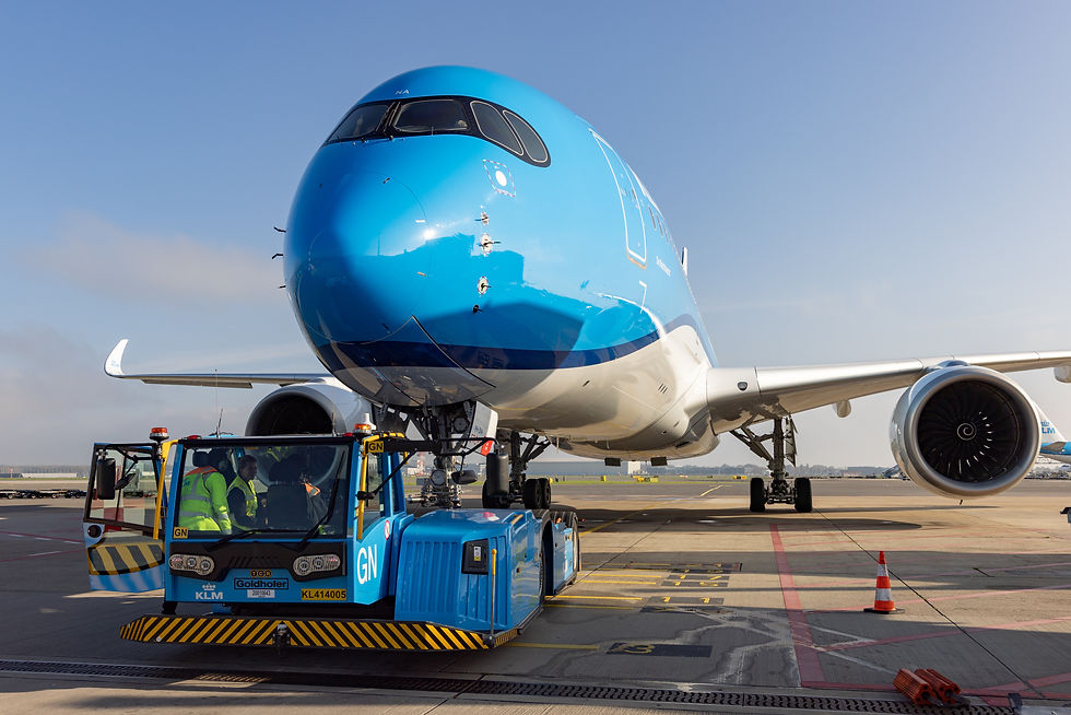 Le premier Airbus A350 de KLM prêt à effectuer son premier vol commercial