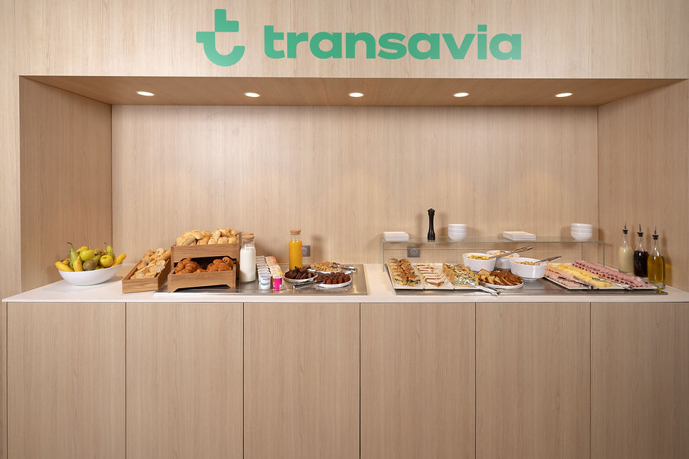 aperçu du buffet du salon Transavia d'Orly