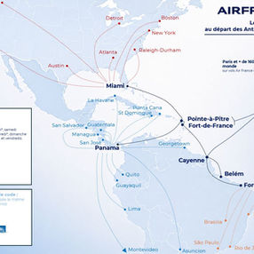 Air France renforce son réseau au départ des Antilles et de la Guyane et accélère sa montée en gamme.