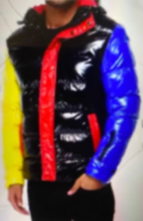Men’s   hustle and flow shiny bubble coats