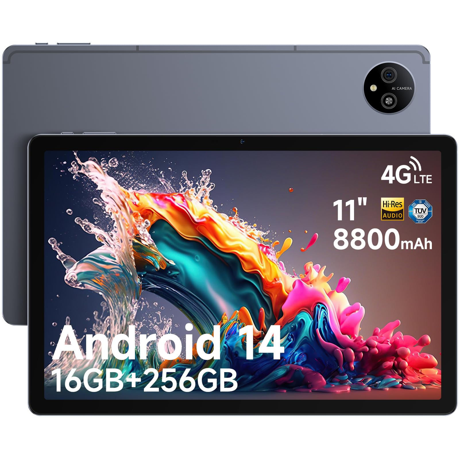 Ulefone Android Tablet Android 14 Tablet Tab A11 Pro 16GB RAM + 256GB ROM (1TB T