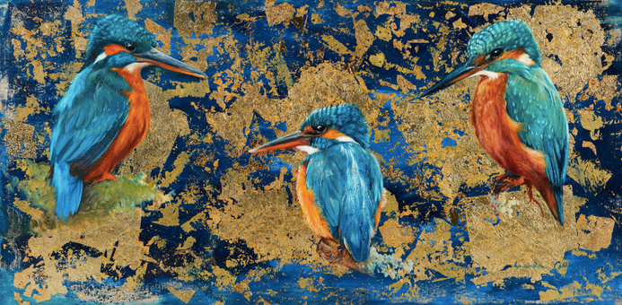 Fishermen - Mixed media on canvas. SOLD