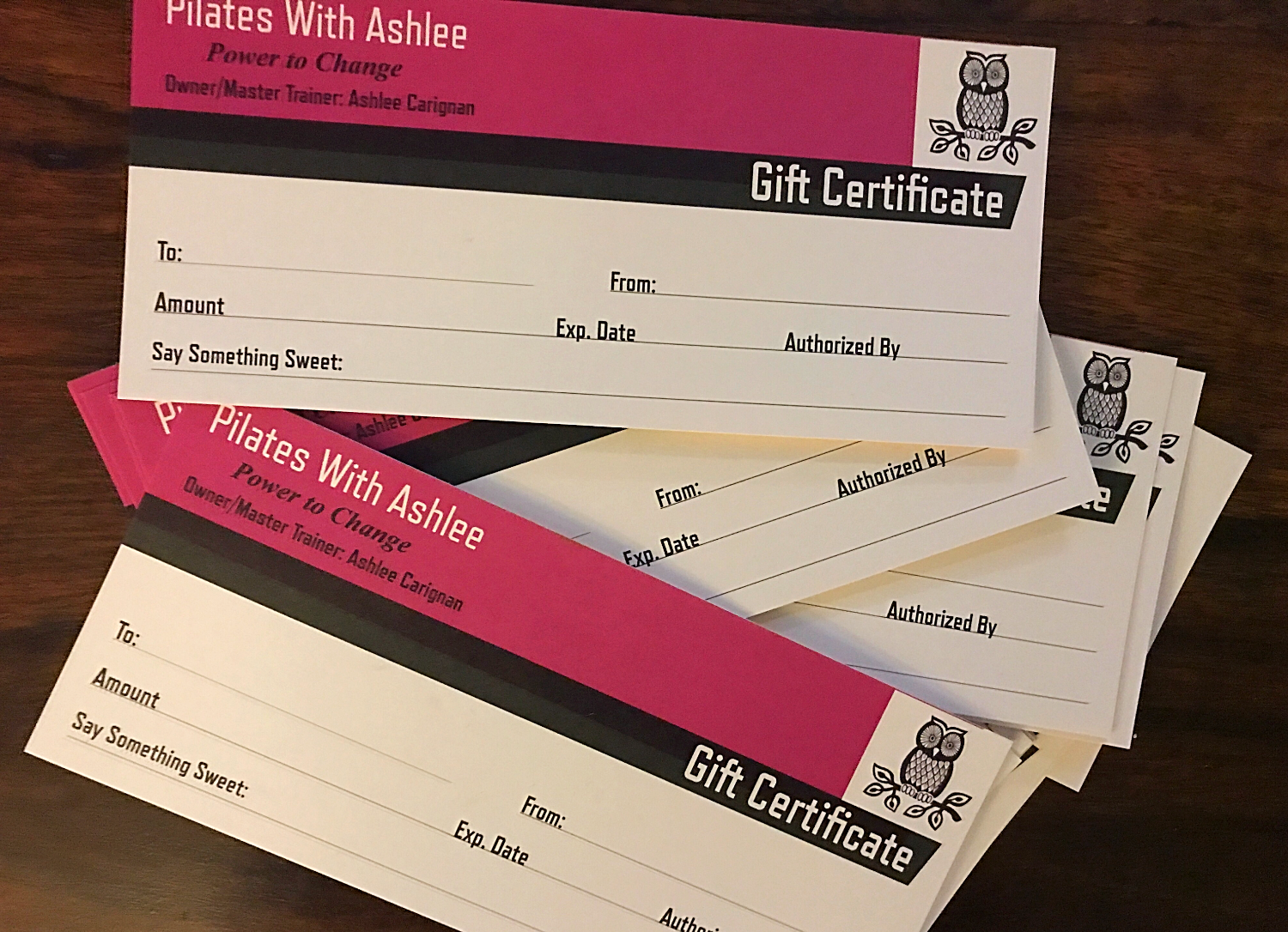 PWA 'Private' Gift Certificate
