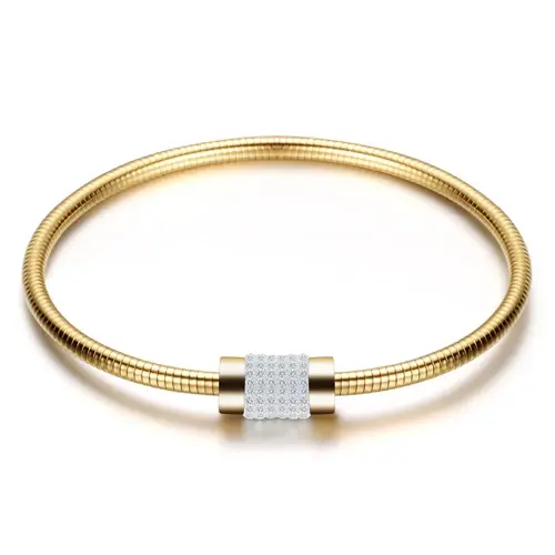 Bracelet and Bangles With Magnetic Clasp Women Stainless Steel