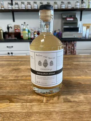 A bottle banana-flavored moonshine called Sasquatch Shine