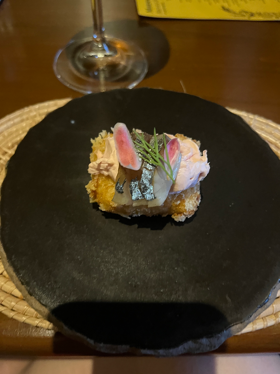 One of the small meals at our dinner at Black Itch