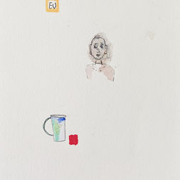 desenho técnica mista sobre papel