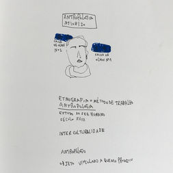 desenho técnica mista sobre papel