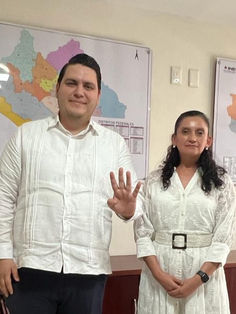 Se reúne Carlos Molina con Claudia Rodríguez, vocal ejecutiva del INE en Chiapas