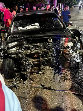 Fuerte accidente de tránsito deja dos heridos