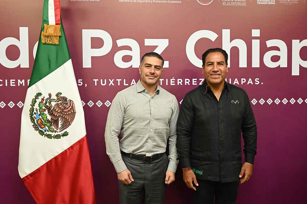 Eduardo Ramírez y Omar García Harfuch refrendan compromiso por la paz y la seguridad en Chiapas
