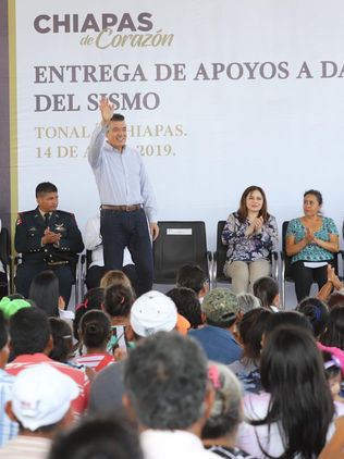 Rutilio Escandón brinda total apoyo a damnificados de Tonalá