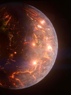 Encuentran un planeta de tipo terrestre que podría estar cubierto de volcanes