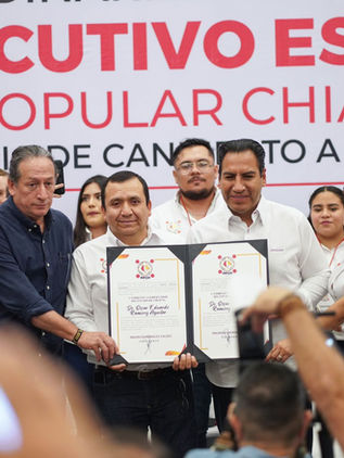 PPCH entrega constancia de candidatura a Eduardo Ramírez