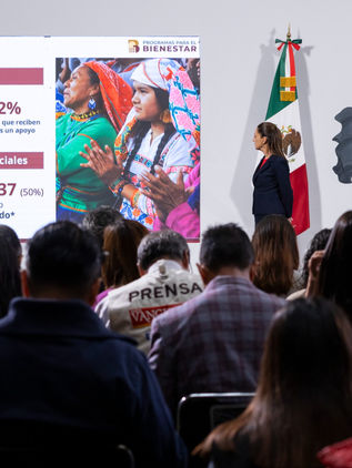 Programas para el bienestar benefician a 82% de las familias mexicanas: Sheinbaum