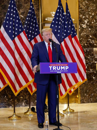 Trump evita hablar de la cárcel en su primera rueda de prensa