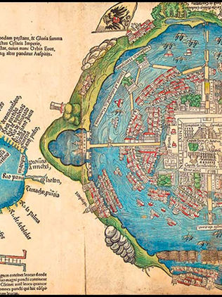 Mapa de Hernán Cortés revela cómo se veía Tenochtitlan
