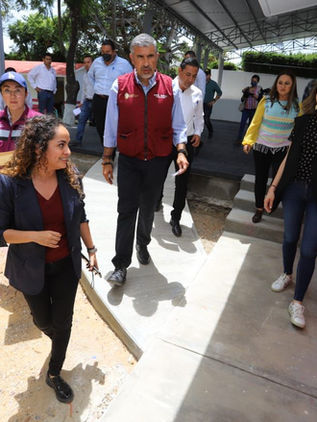 Corroboran avance de la rehabilitación integral del DIF municipal de La Trinitaria