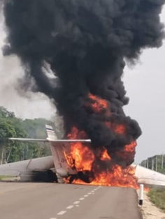 Avioneta con droga procedente de Sudamérica se desploma en Quintana Roo