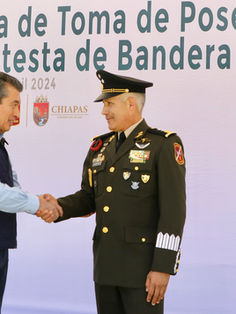 Dan bienvenida a Chiapas al nuevo comandante de la 31 Zona Militar