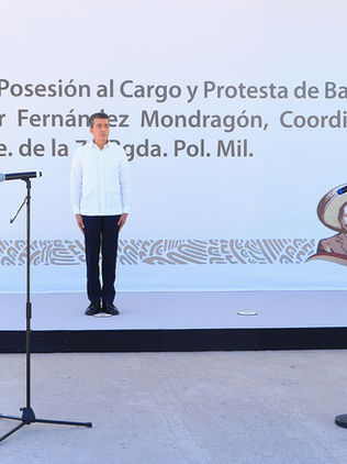 Atestigua Gobernador toma de protesta del nuevo coordinador de la Guardia Nacional en Chiapas