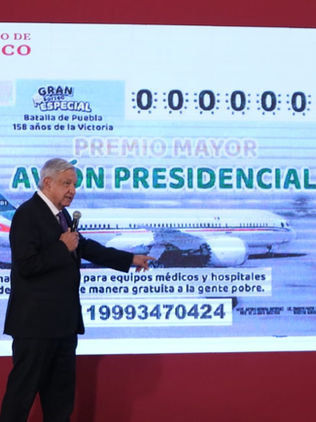Presentan boleto para rifa de avión presidencial