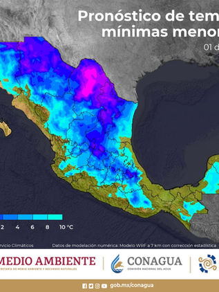 Se pronostican heladas y descenso de temperatura en la región Altos