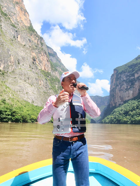Rutilio Escandón supervisa acciones de limpieza del Cañón del Sumidero