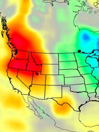 NASA capta sorprendente ola de calor récord en el Pacífico 