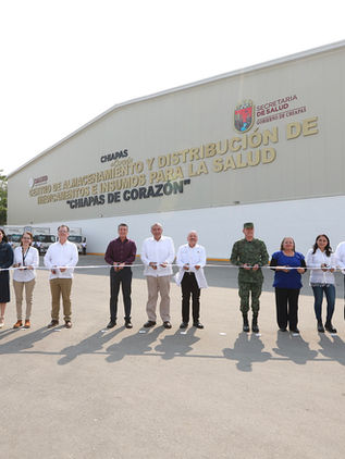 Adán Augusto López y Gobernador inauguran Centro de Almacenamiento y Distribución de Medicamentos