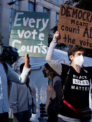Las calles en EE.UU. vigilantes del resultado electoral