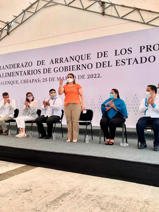 Acompaña diputada Trejo Huerta a gobernador en gira por Palenque