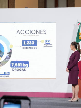 Gobierno de México ha detenido a mil 233 personas por delitos de alto impacto y asegurado cerca de 8 toneladas de droga