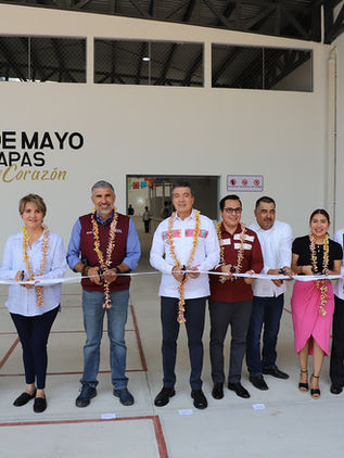 En Berriozábal, Rutilio Escandón inaugura construcción del Mercado Público 1º de Mayo