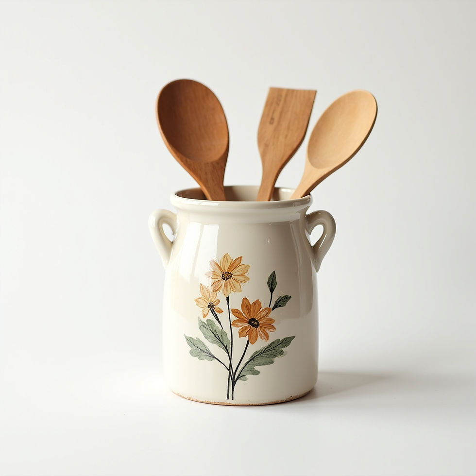 Floral Utensil Holder