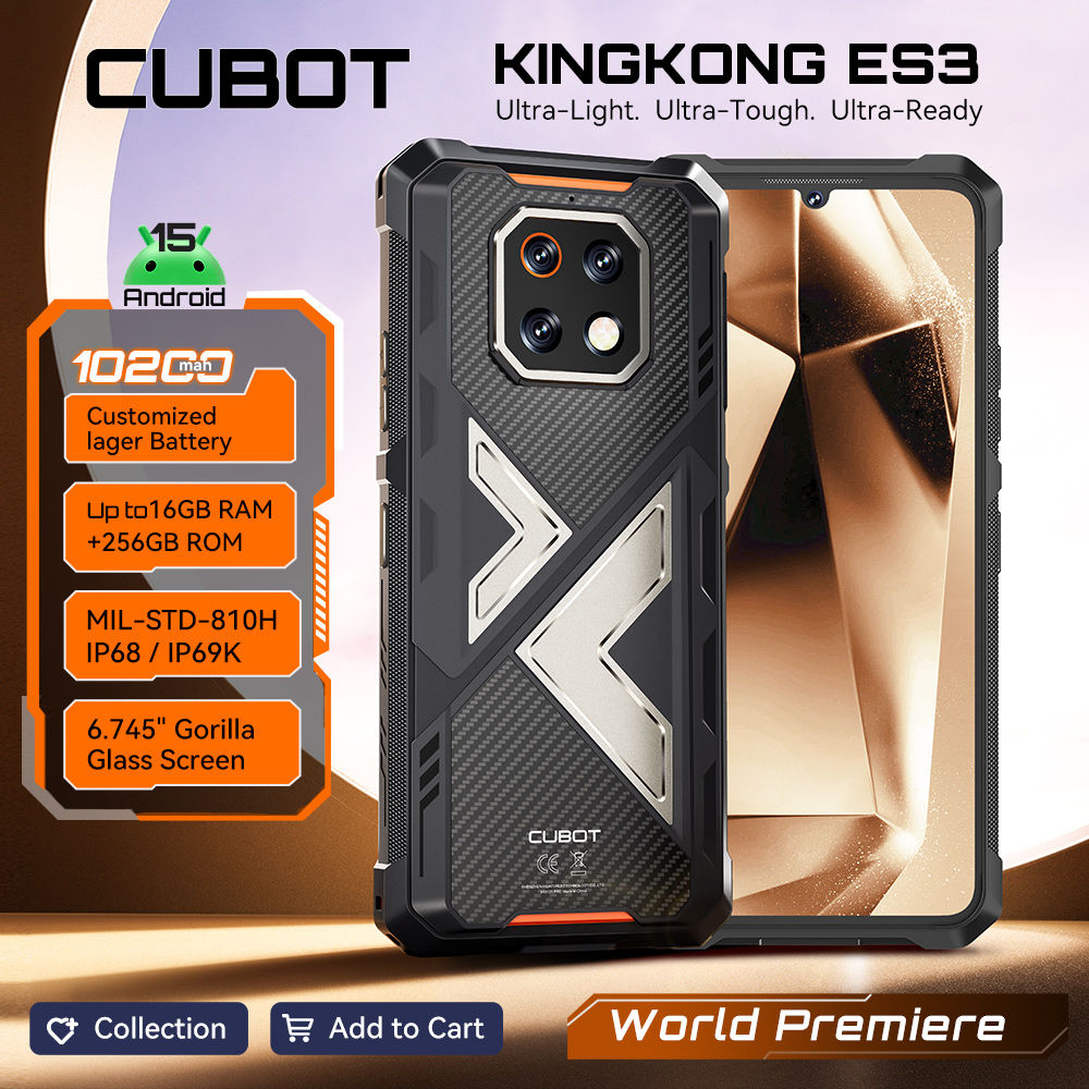 Smartphone Android 15 fino e robusto com Cubot KingKong ES 3, bateria de 10200 m