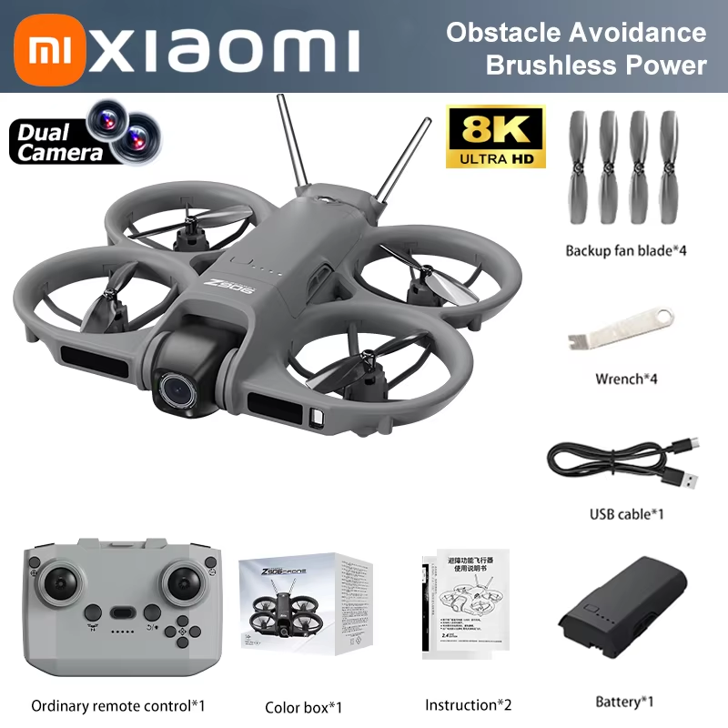 Miniatura: Drone Xiaomi Z906 8K HD Aéreo Inteligente com Evitação de Obstáculos, Contro