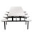 Miniatura: ST MRAF-84 Mesa de Refeitorio Assento Fixo - 8 lugares