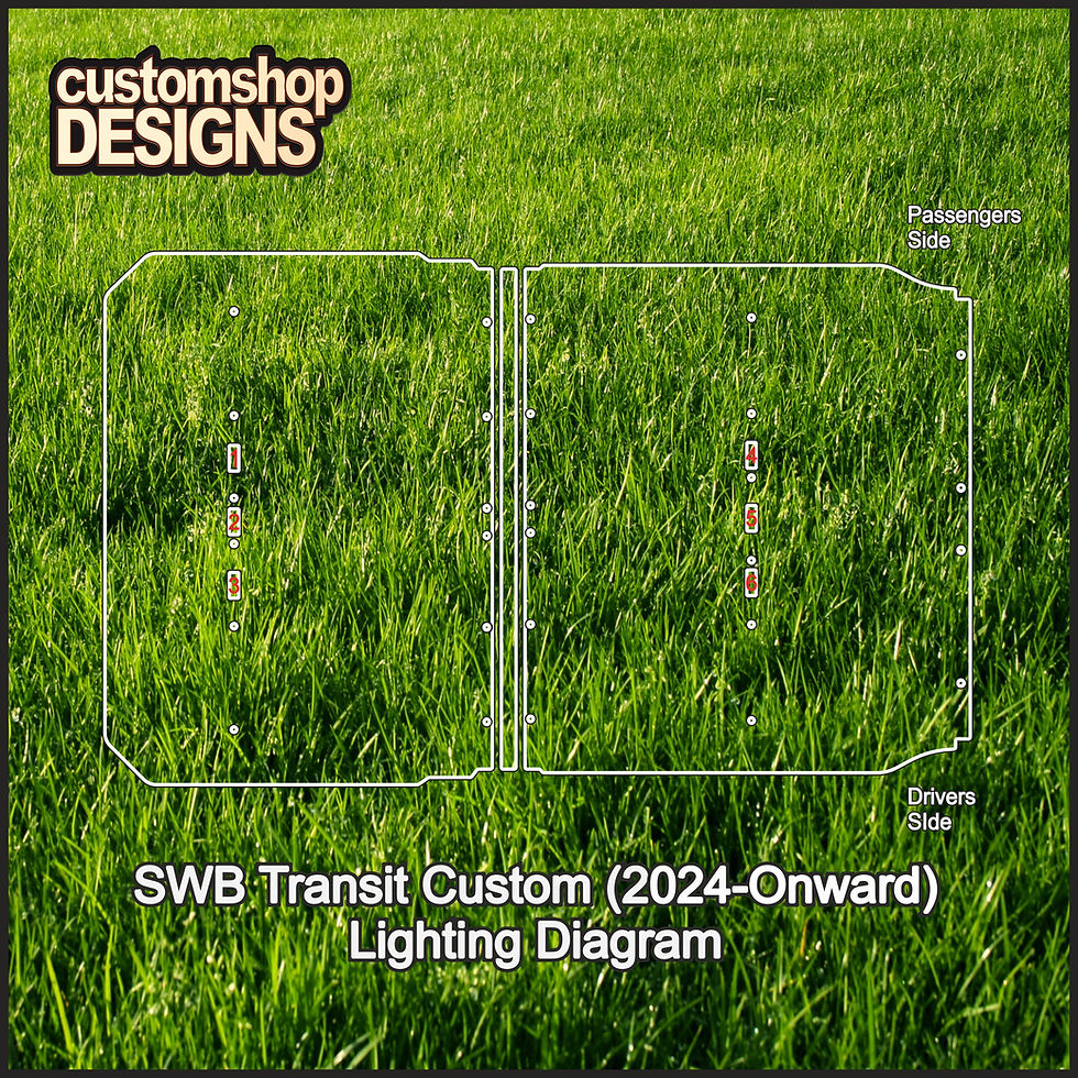Thumbnail: Ford Transit Custom (2024 - Onward) SWB Campervan 6mm Ply Roof Lining Kit