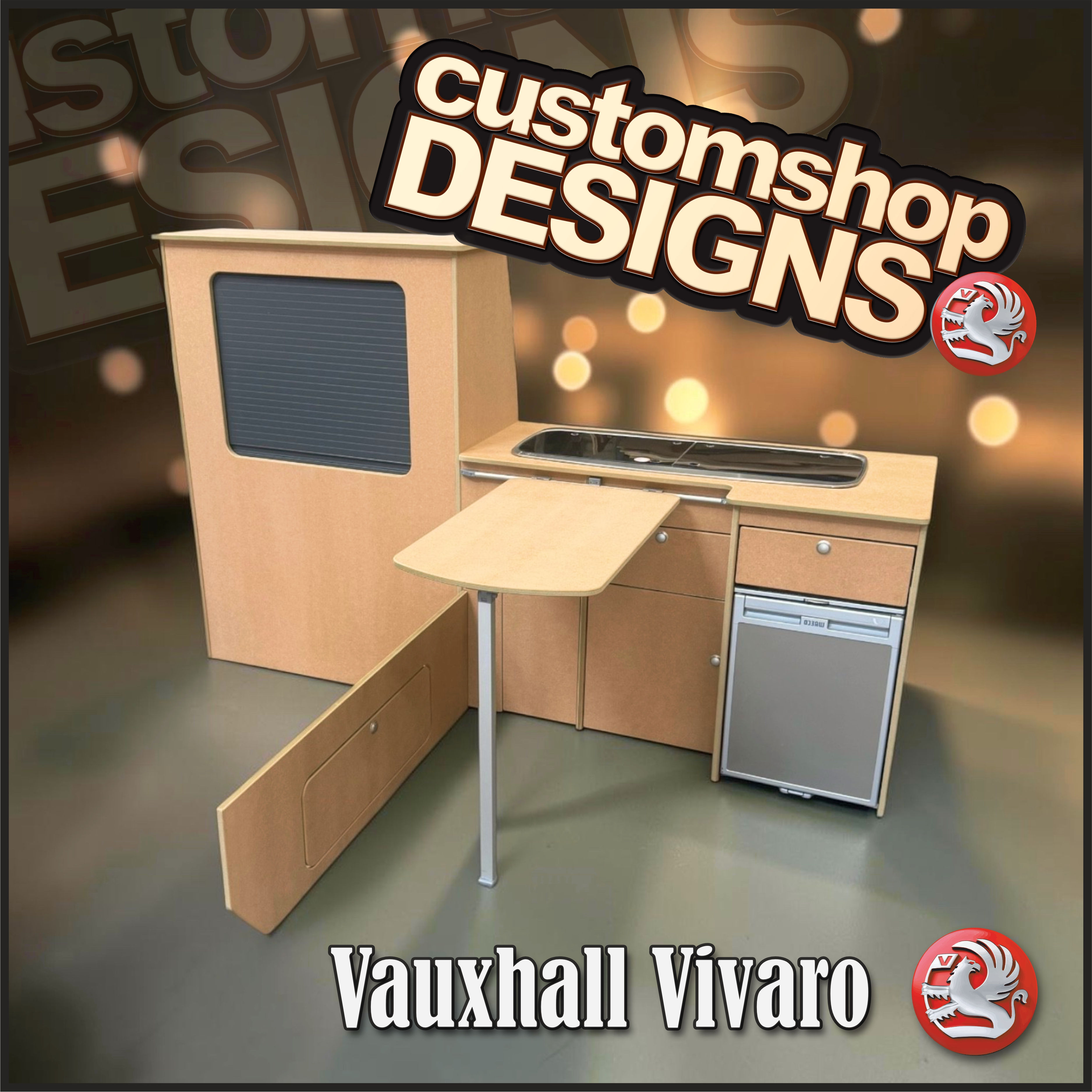 Vauxhall Vivaro (2001 - 2019) (LHD) SWB Flat Pack 'A Grade' MDF Kitchen Unit
