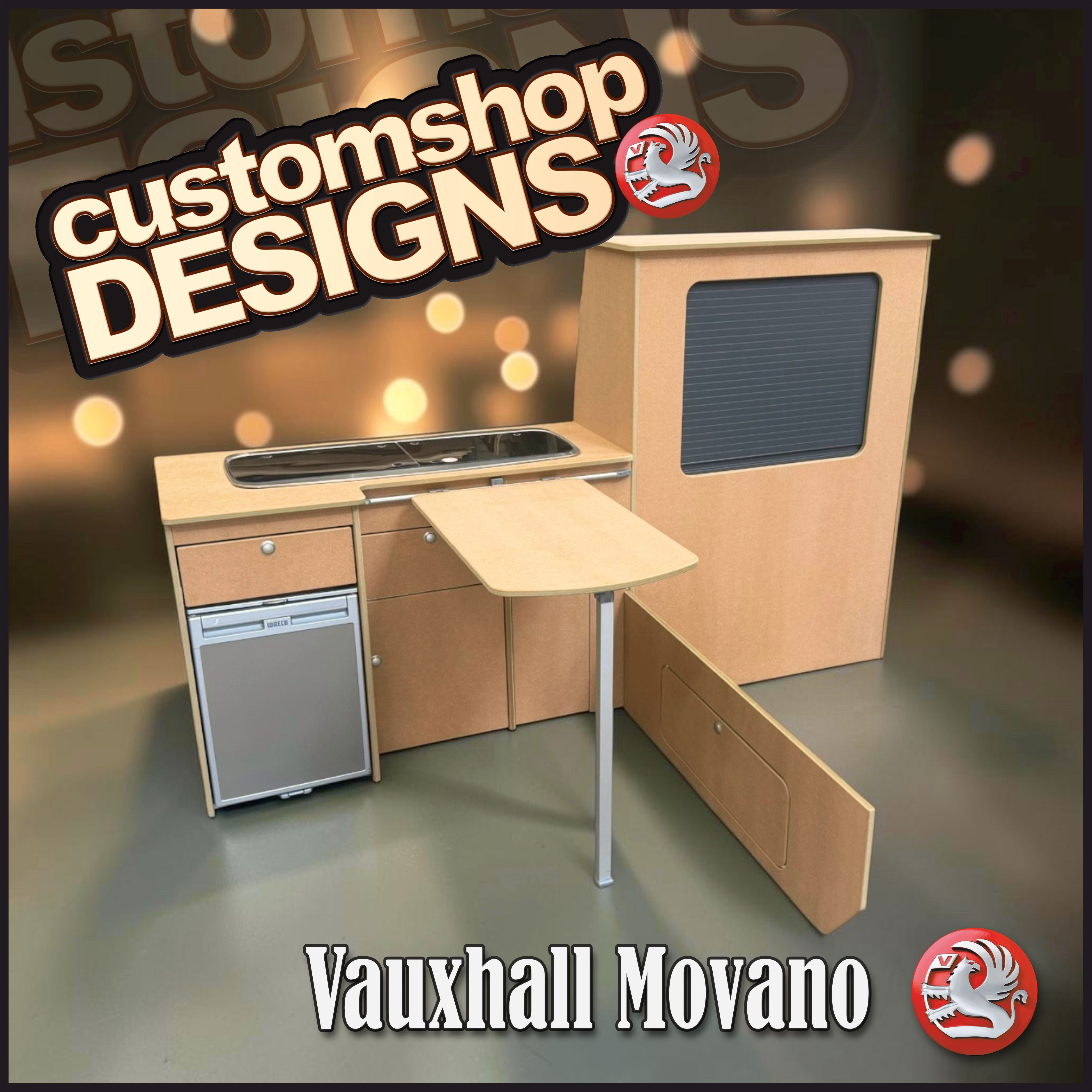 Vauxhall Movano (1998 - Onward) SWB Flat Pack 'A Grade' MDF Kitchen Unit