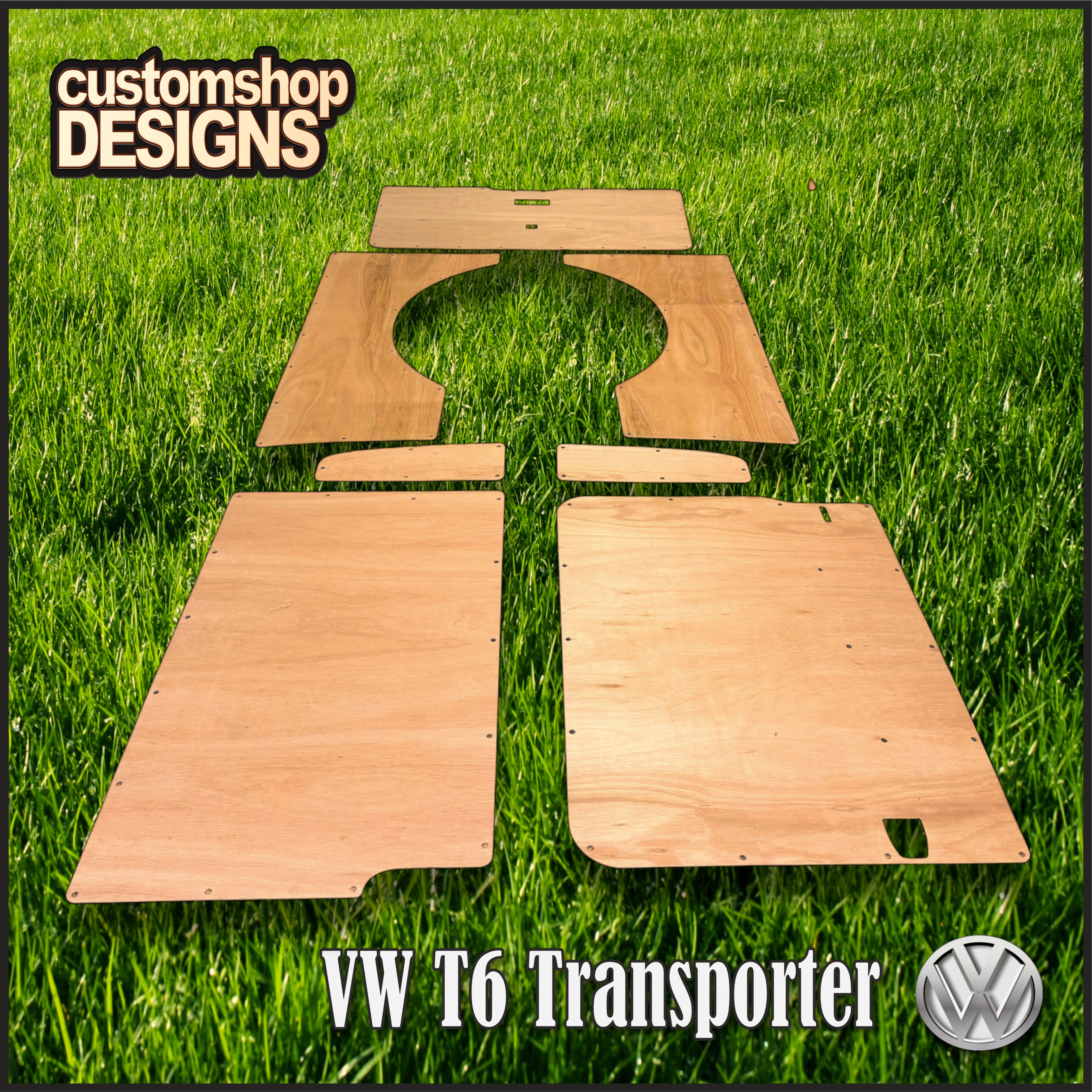 VW T6 / T6.1 Transporter (2015 - Onward) LWB Caravelle 3.6mm Ply Lining Kit
