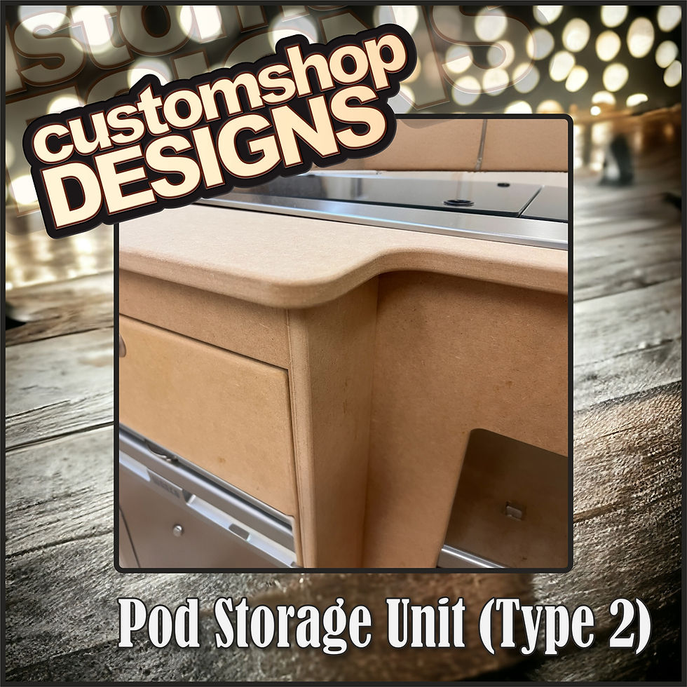 Thumbnail: Campervan Pod / Kitchen Flat Pack 'A Grade' HDF Storage Unit (Type 2)