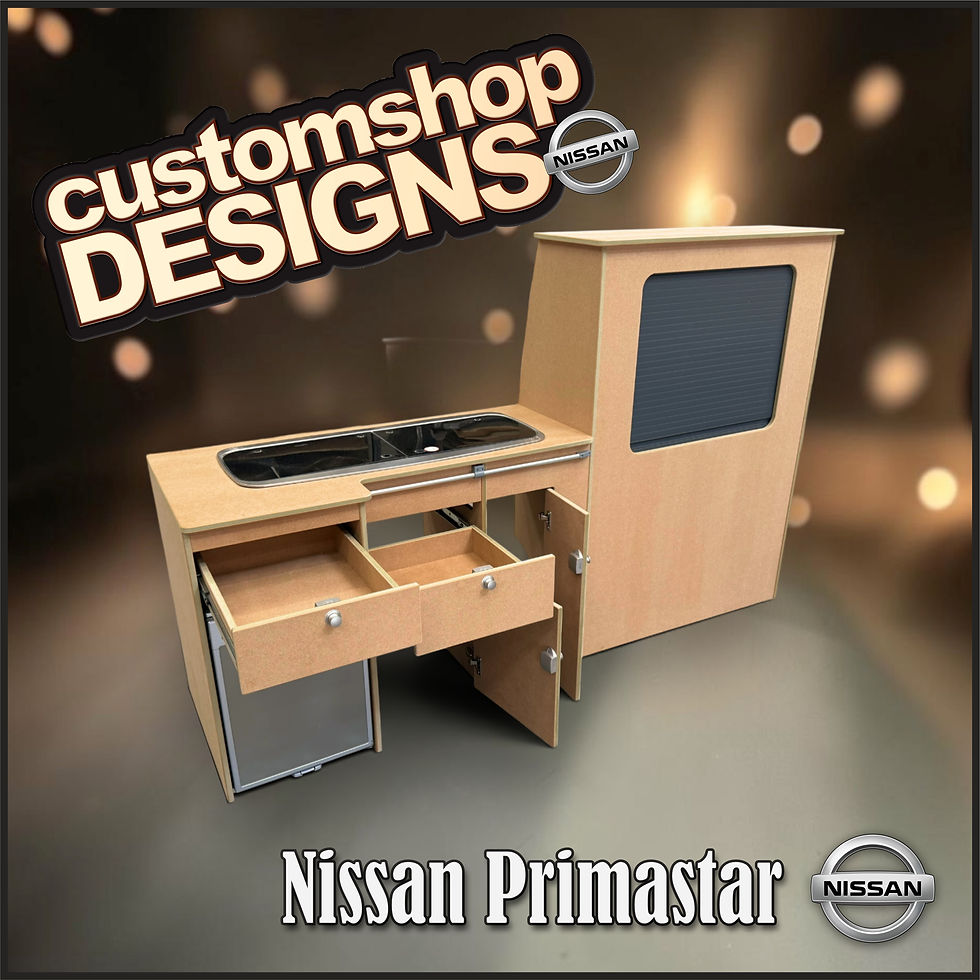 Thumbnail: Nissan Primastar (2001 - Onward) SWB Flat Pack 'A Grade' MDF Kitchen Unit