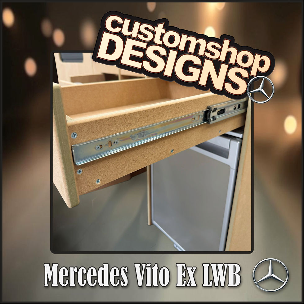 Thumbnail: Mercedes Vito Ex LWB (2003 - Onward) (LHD) Flat Pack 'A Grade' MDF Kitchen Unit