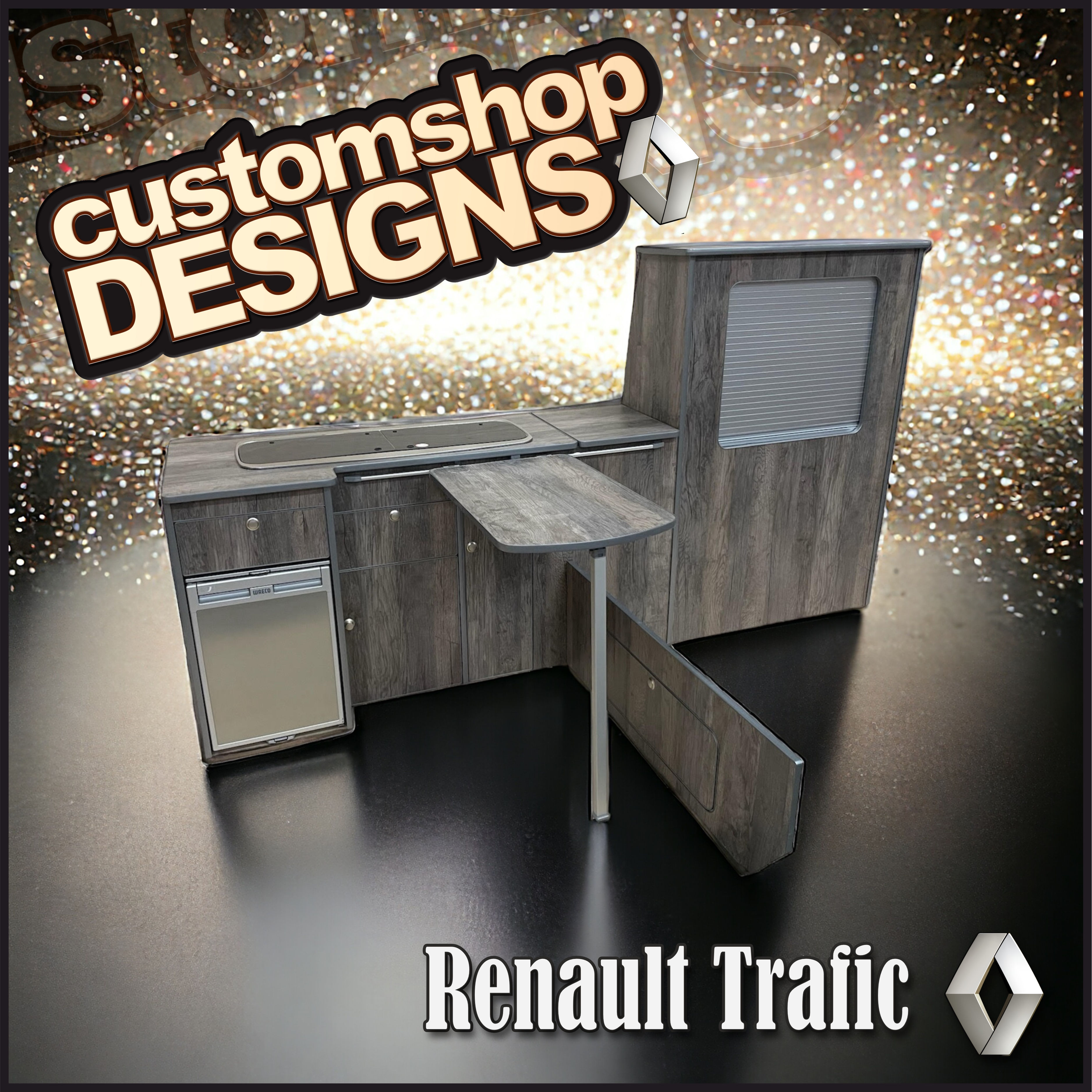 Renault Trafic (2001 - Onward) SWB Camper Flat Pack Kitchen Unit