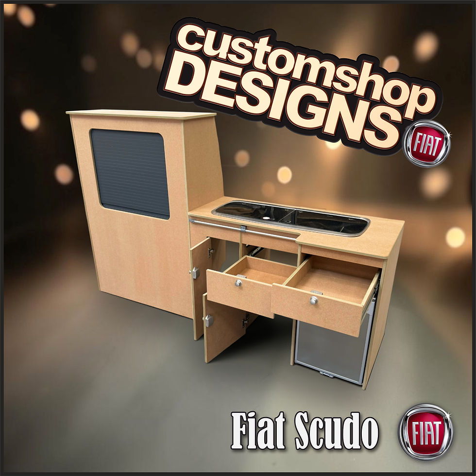 Thumbnail: Fiat Scudo (2020 - Onward) (LHD) SWB Flat Pack 'A Grade' MDF Kitchen Unit