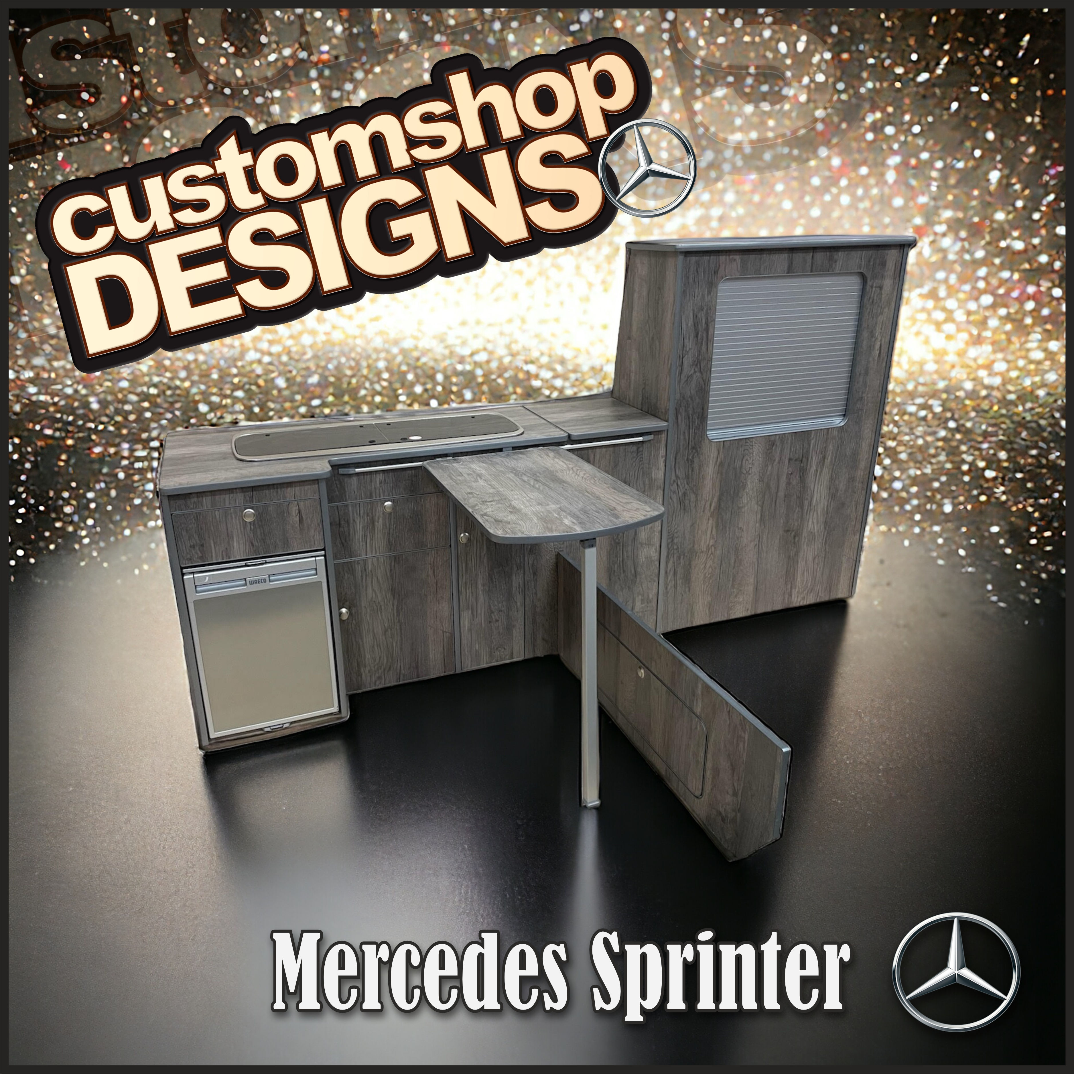 Mercedes Sprinter (1996 - Onward) MWB Campervan Flat Pack Kitchen Unit